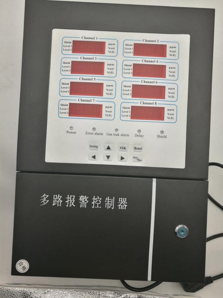 wall mounted 8 channels gas alarm control panel