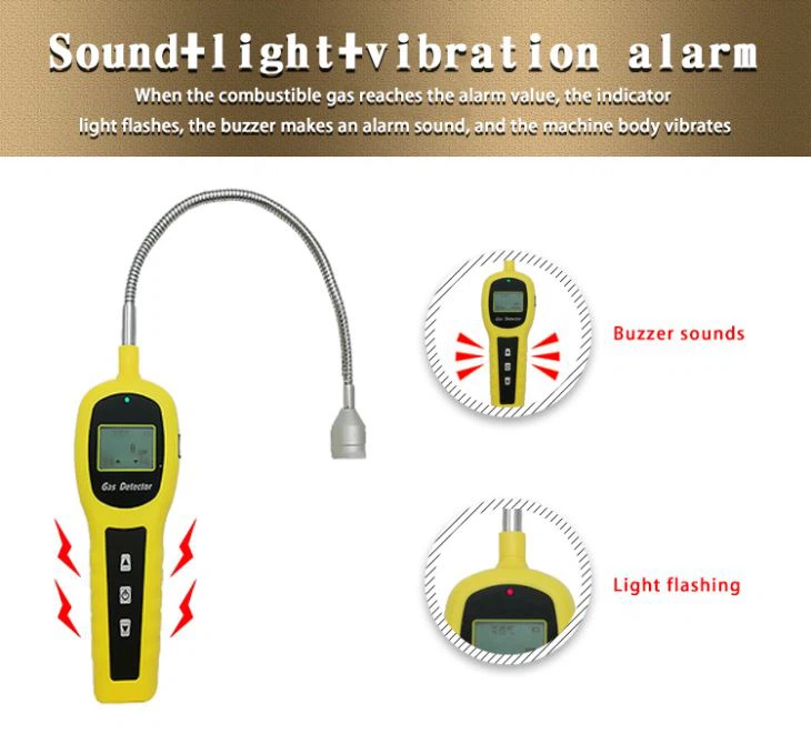 Gas Pipeline Use Portable Combustible Lpg Gas Leak Detector